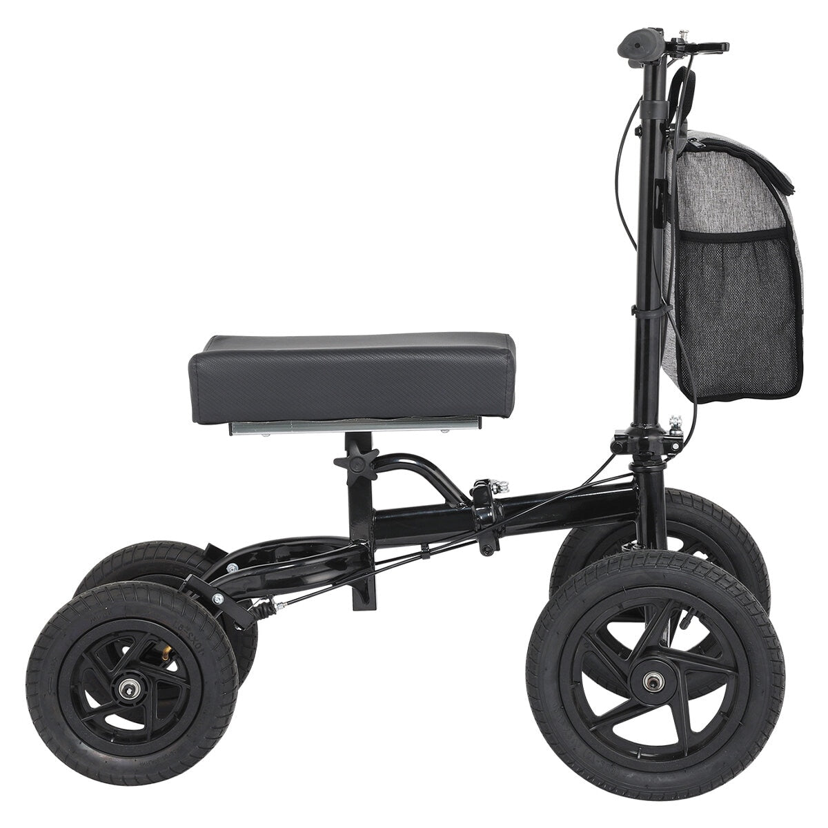 Altus Knee Scooter Walker Black, 158 kg Capacity, All-Terrain Pneumatic Tires - SuperSaverAU - view 3
