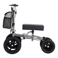 Altus Knee Scooter Walker 158 kg Capacity, All-Terrain Pneumatic Tires, Foldable, Titanium - SuperSaverAU - view 2