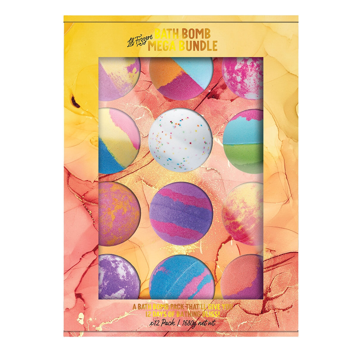Lil Fizzers Bath Bomb Mega Bundle 12 Pack - Colorful Fizzing Bath Bliss - SuperSaverAU - view 1