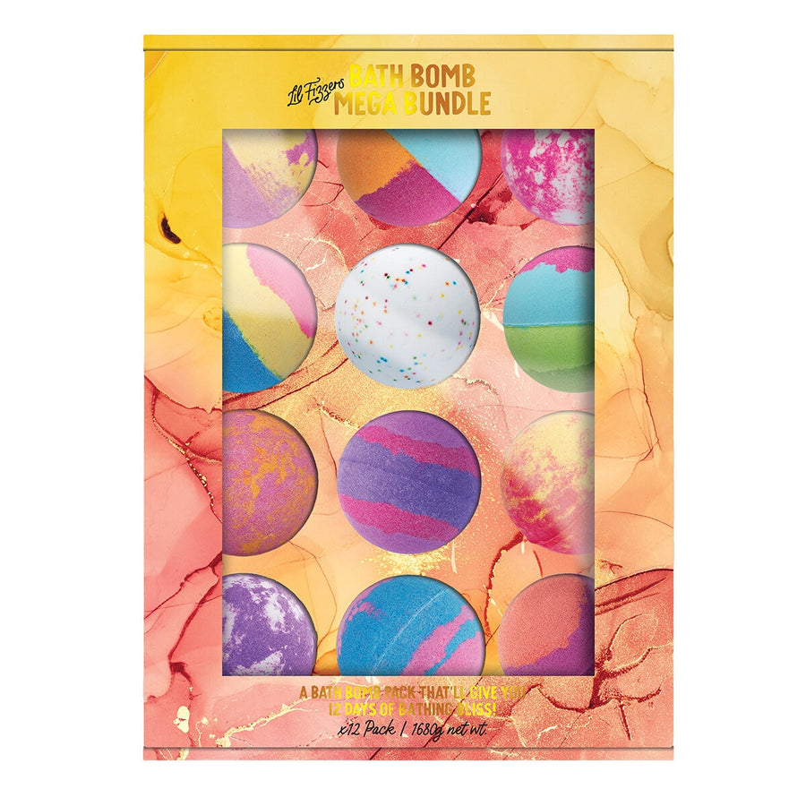 Lil Fizzers Bath Bomb Mega Bundle 12 Pack - Colorful Fizzing Bath Bliss - SuperSaverAU - view 1