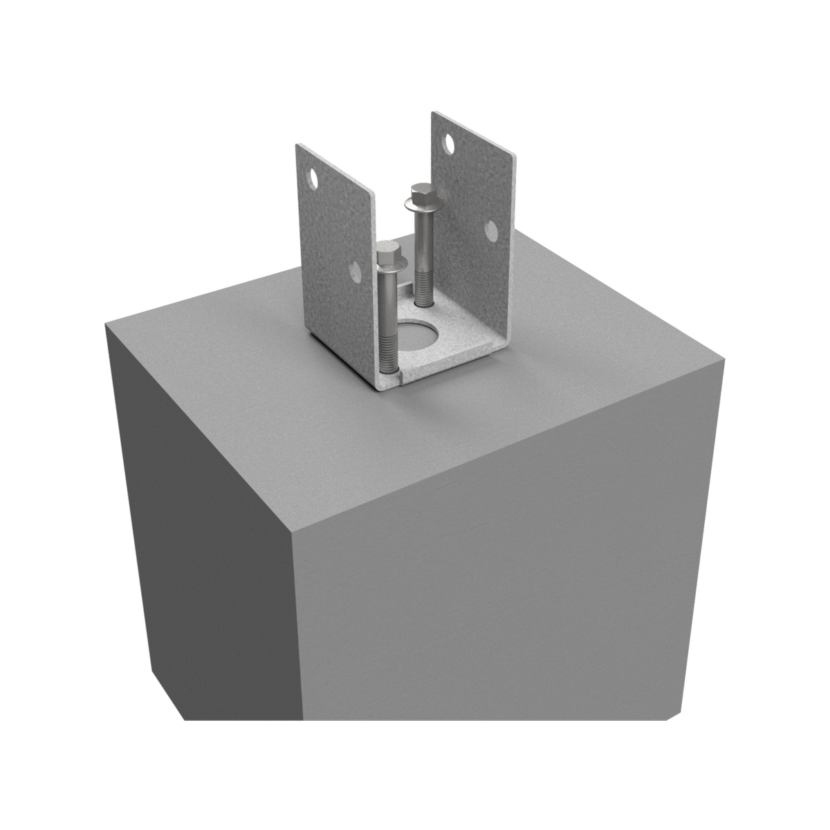 Vuepro Bolt Down Post Support - 90mm - Galvanised - Easy Install - SuperSaverAU - view 5