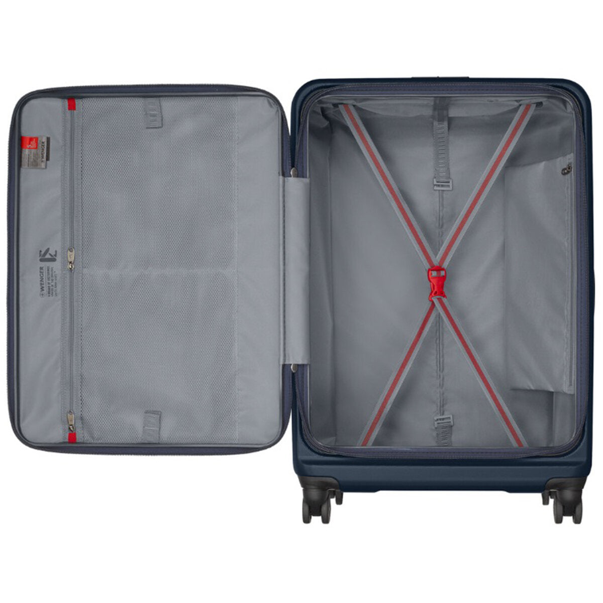 Wenger Skyon 2 Piece Luggage Set, Navy Blue, Hard Side, USB Port, 35L/45L & 103L/120L