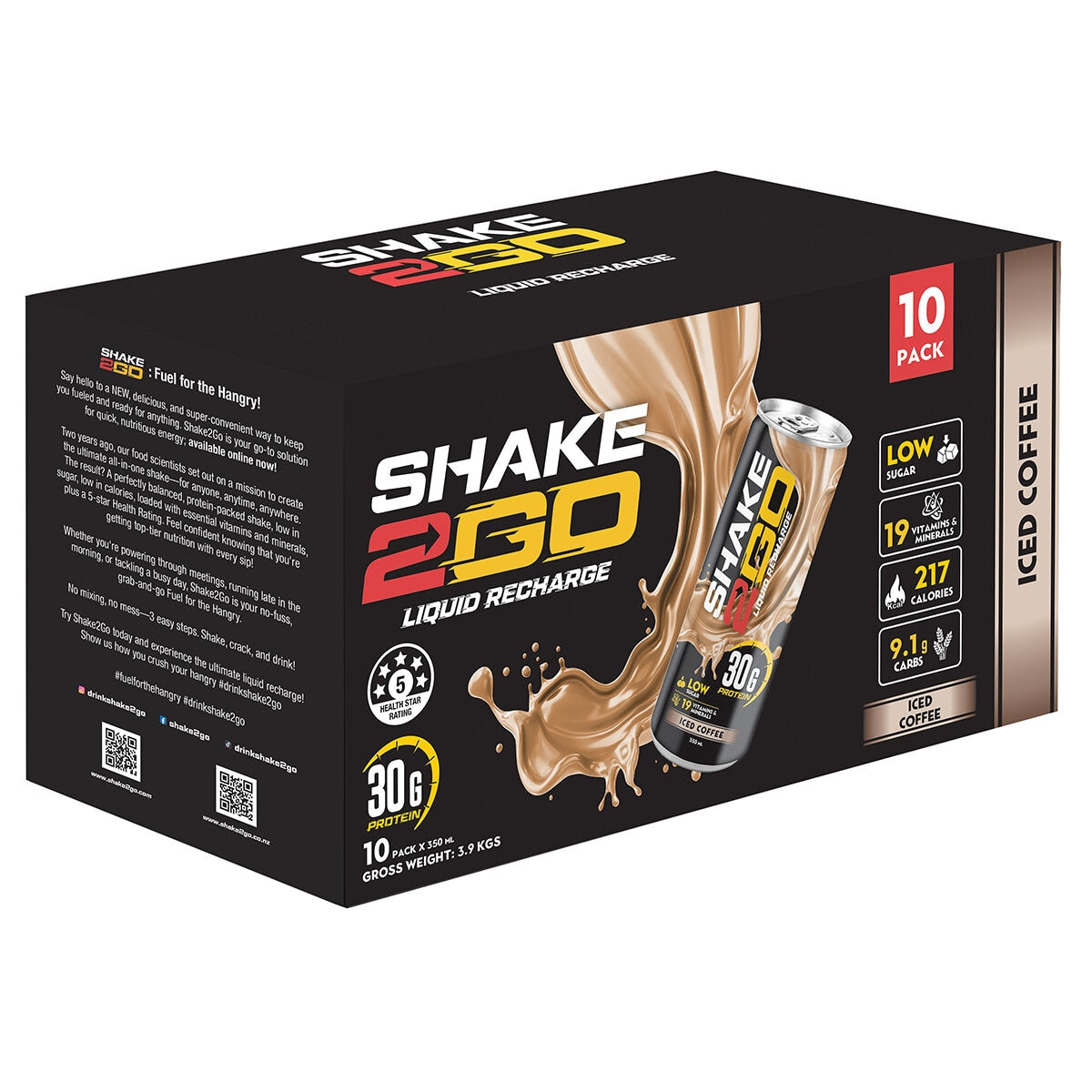Shake 2 Go Protein Shake Coffee 10 x 350ml