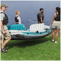 Bestway Hydro Force Adventure Elite X4 Inflatable Raft Set for 4 Adults, Grey/Teal - SuperSaverAU - view 5