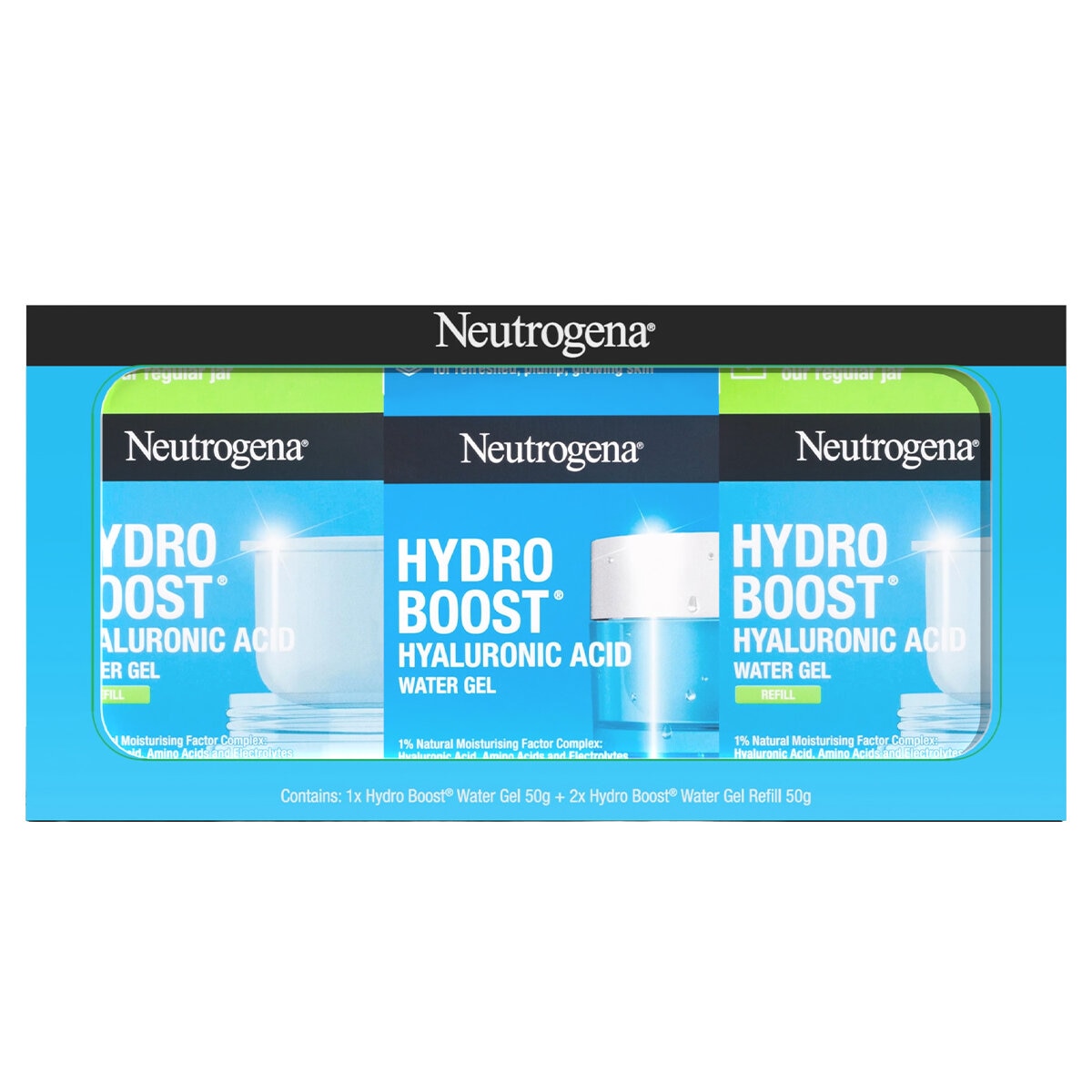 Neutrogena Hydro Boost Hyaluronic Acid Water Gel Refill 1 x 50g + 2 x 50g - SuperSaverAU - view 1