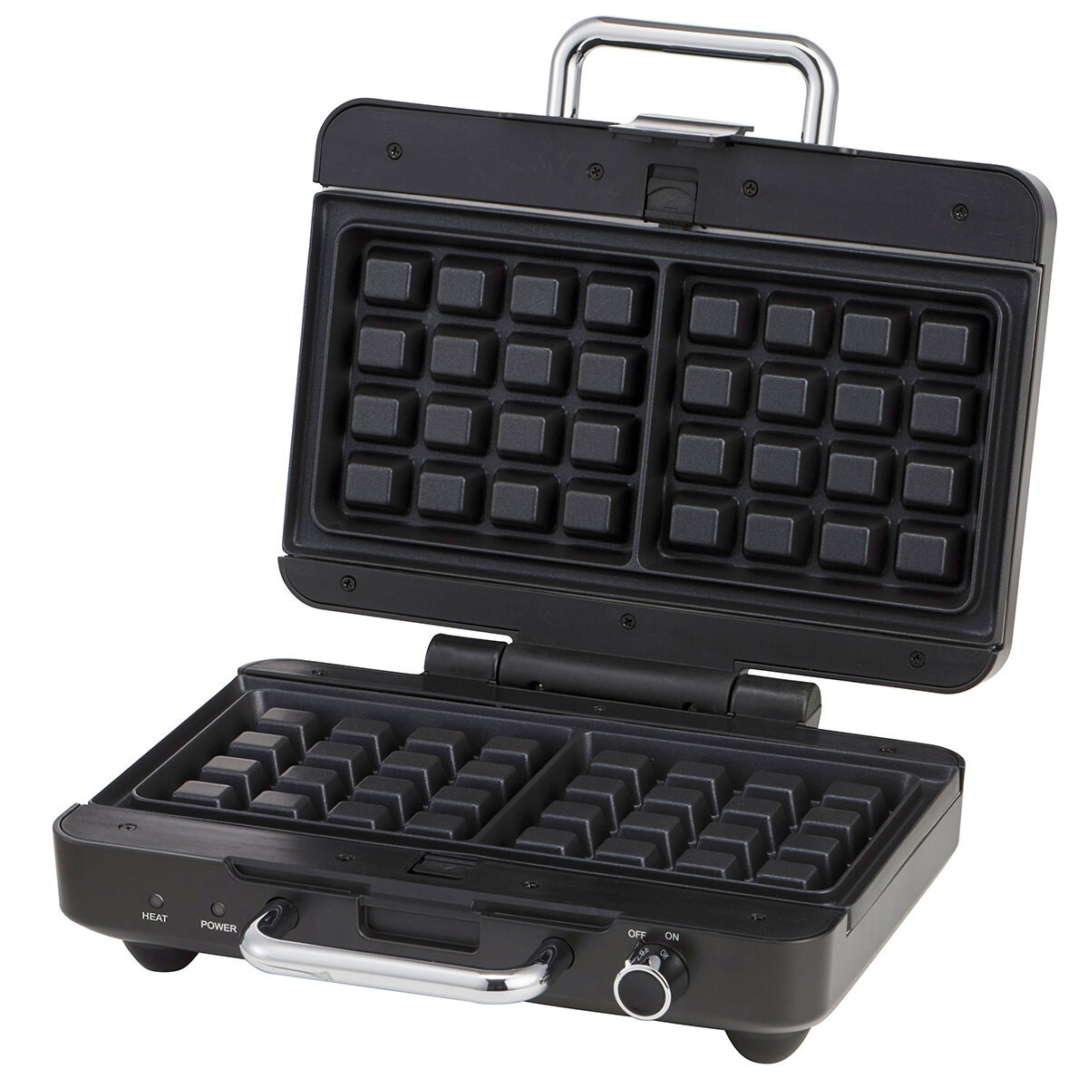 Morphy Richards MultiPress Titanium - 4 Interchangeable Plates, Jaffle, Waffle, Grill & Pie Maker - MREMP4TNM
