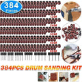 384 Piece Drum Sanding Kit for Rotary Tools, Aluminium Oxide Sanding Bands