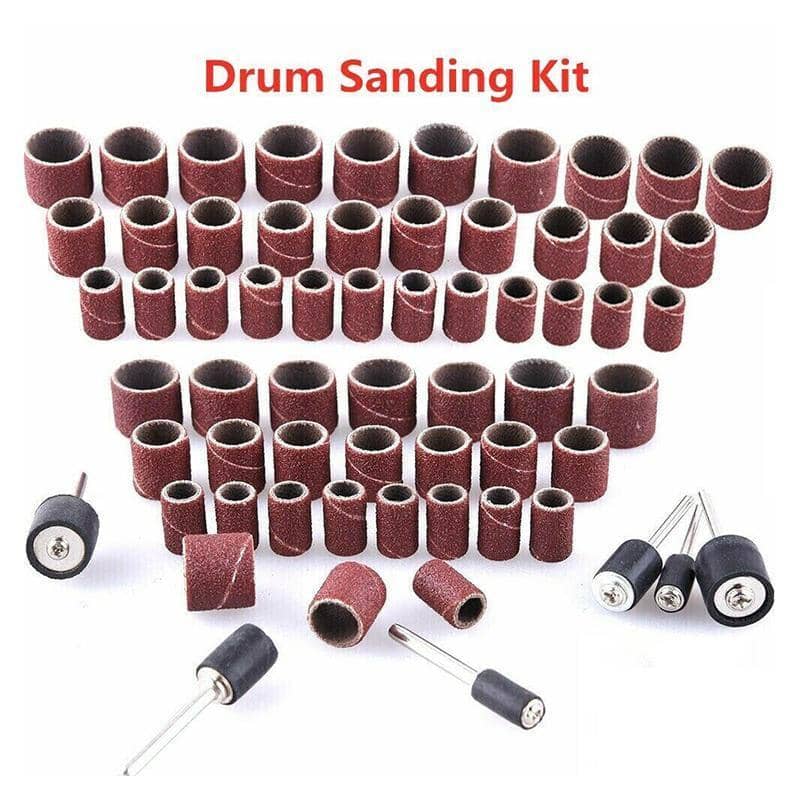 384 Piece Drum Sanding Kit for Rotary Tools, Aluminium Oxide Sanding Bands - view 3