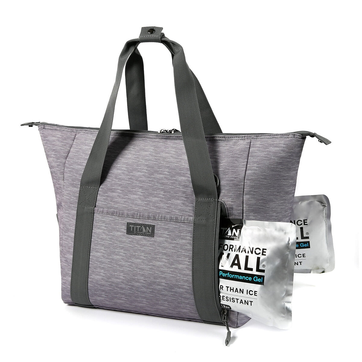 Titan Insulated Carry All Tote Grey, 25 Can Capacity, Leak Proof, Convertible Handles - SuperSaverAU - view 5