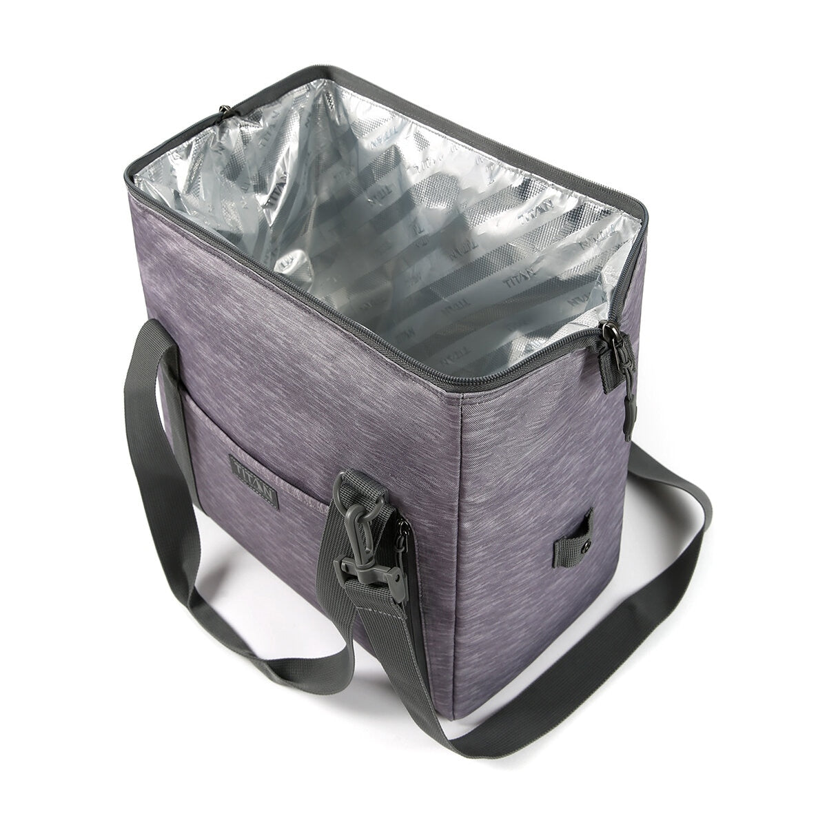 Titan Insulated Carry All Tote Grey, 25 Can Capacity, Leak Proof, Convertible Handles - SuperSaverAU - view 6
