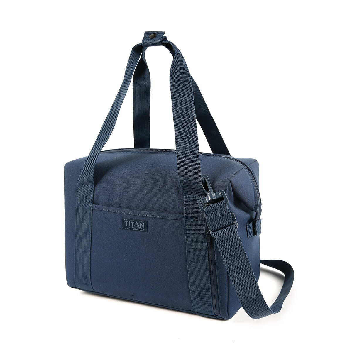 Titan Insulated Carry All Tote Navy, 25 Can Capacity, Leak Proof, Convertible Handles - SuperSaverAU - view 3