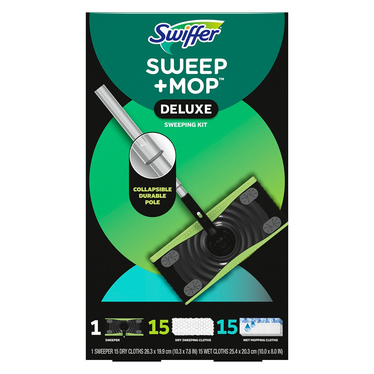 Swiffer 2 In 1 Floor Cleaner Kit Sweep And Mop Deluxe Collapsible Pole — image 2