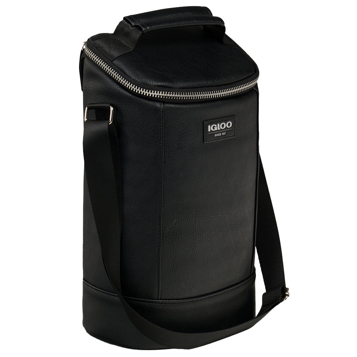 Igloo Luxe Wine Tote Cooler Black, Vegan Leather, Insulated, Adjustable Strap, 134.62x355.6x229.8 mm - SuperSaverAU - view 5