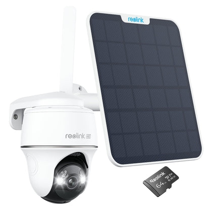 Reolink Argus Go PT Ultra 4K Solar Security Camera Bundle - 64GB SD Card, 4G LTE