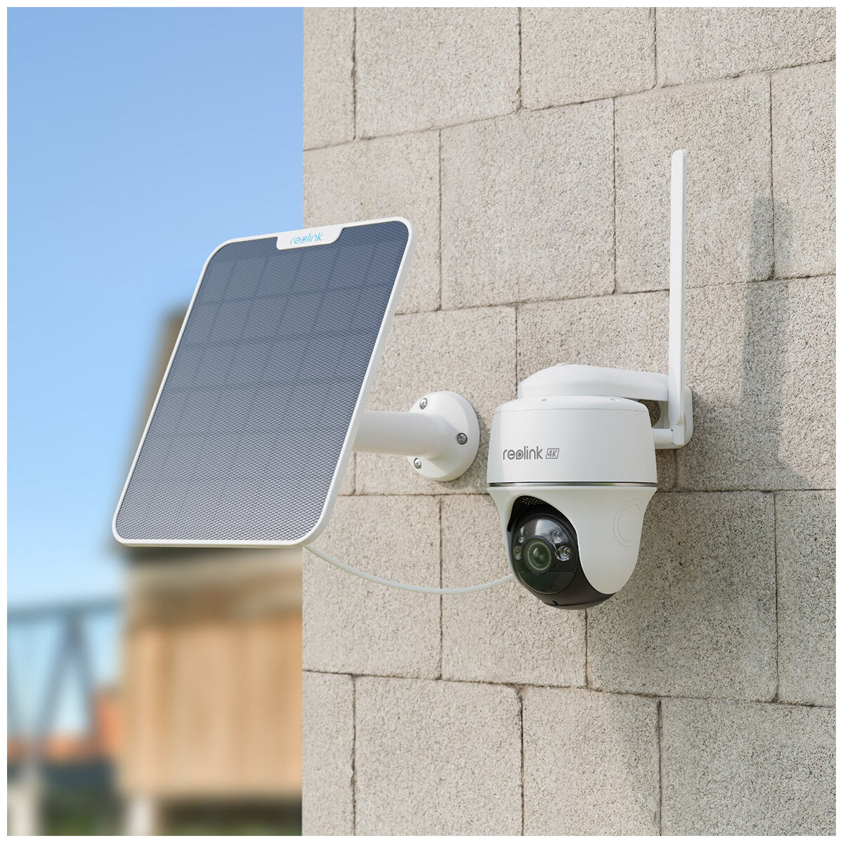 Reolink Argus Go PT Ultra 4K Solar Security Camera Bundle - 64GB SD Card, 4G LTE