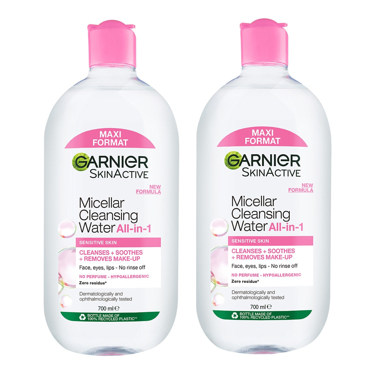 Garnier Micellar Cleansing Water All-In-1 2 x 700ml for Oily Skin, No Rinse - SuperSaverAU - view 1