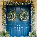 Metallic Decorated Christmas Wreath 762mm, Battery Operated with 6 Hour Timer — image 2