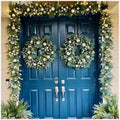 Metallic Decorated Christmas Wreath 762mm, Battery Operated with 6 Hour Timer — image 3