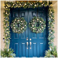 Metallic Decorated Christmas Wreath 762mm, Battery Operated with 6 Hour Timer — image 5
