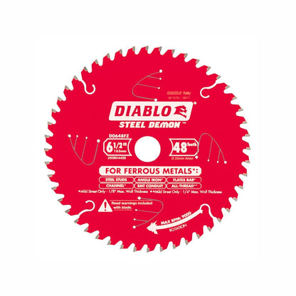 Diablo 165mm 48t Steel Demon Circular Saw Blade for Ferrous Metals
