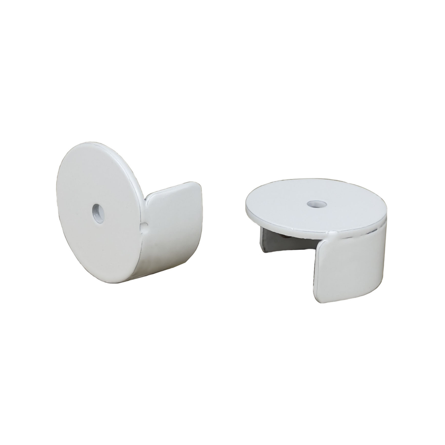 Pillar 25mm White Curtain Rod Stirrup Bracket 2 Pack - Secure Support - SuperSaverAU - view 1