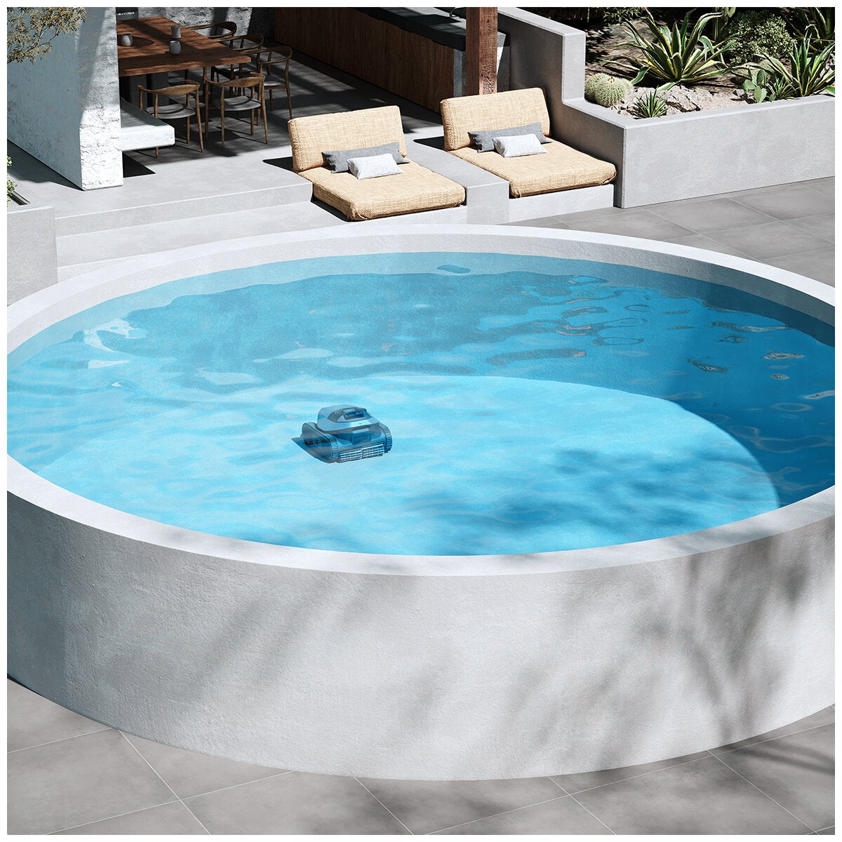 Cord-Free Automatic Pool Vacuum Robot with Waterline Cleaning and Poolside Parking, by Dreame Z1 — image 10