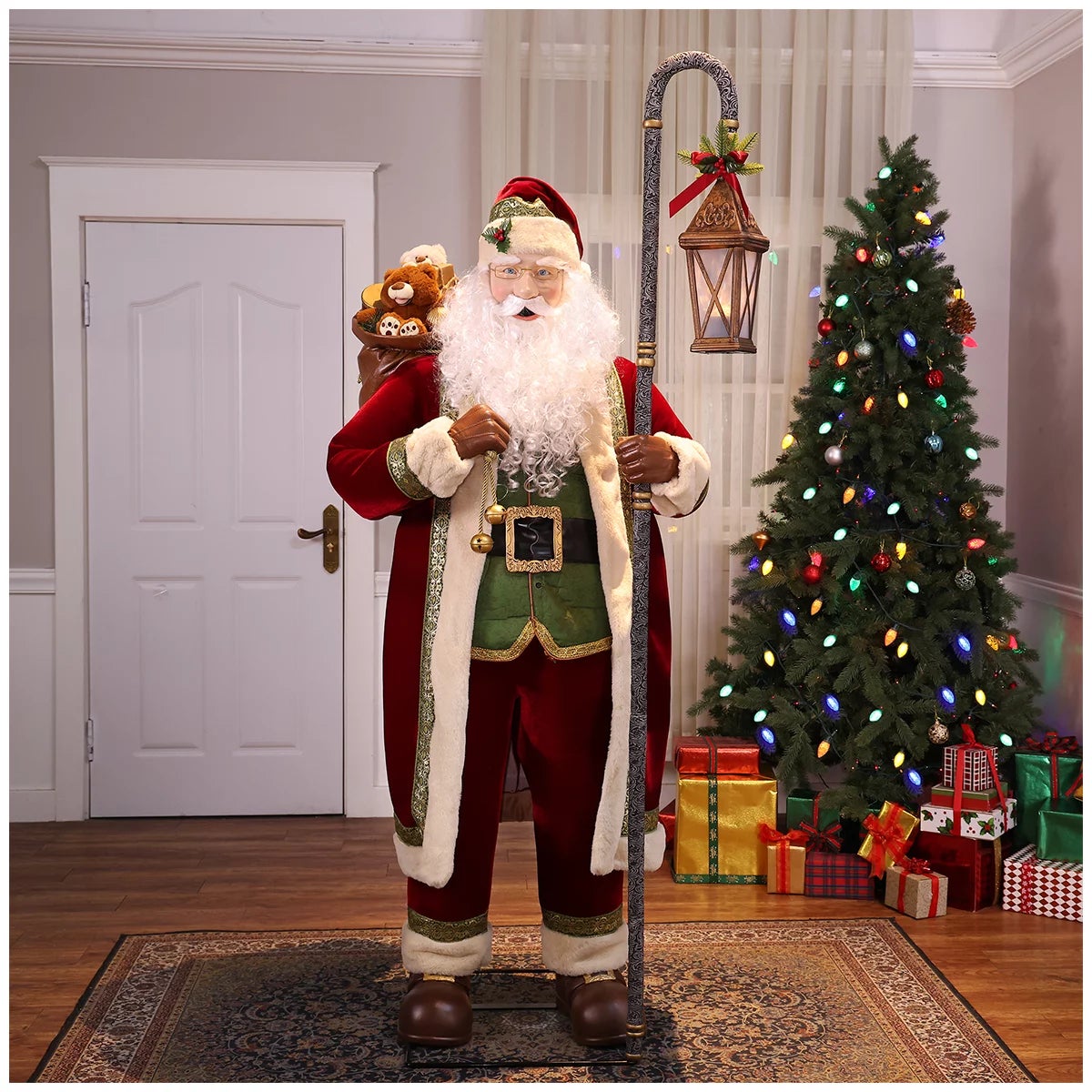Singing Christmas Santa Decoration 1800mm, Motion Activated with Head Movement and Timer — image 5