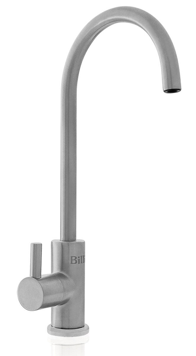 Billi B-3000 Chilled Filtered Water Tap - Round Slimline Gooseneck - Brushed Stainless Steel - 913000RBR