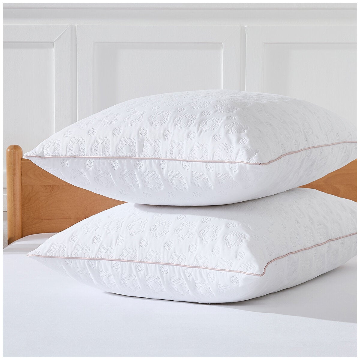 My Kinda 2 Pack Quilted Bed Pillows Pinsonic Daisy Machine Washable — image 5