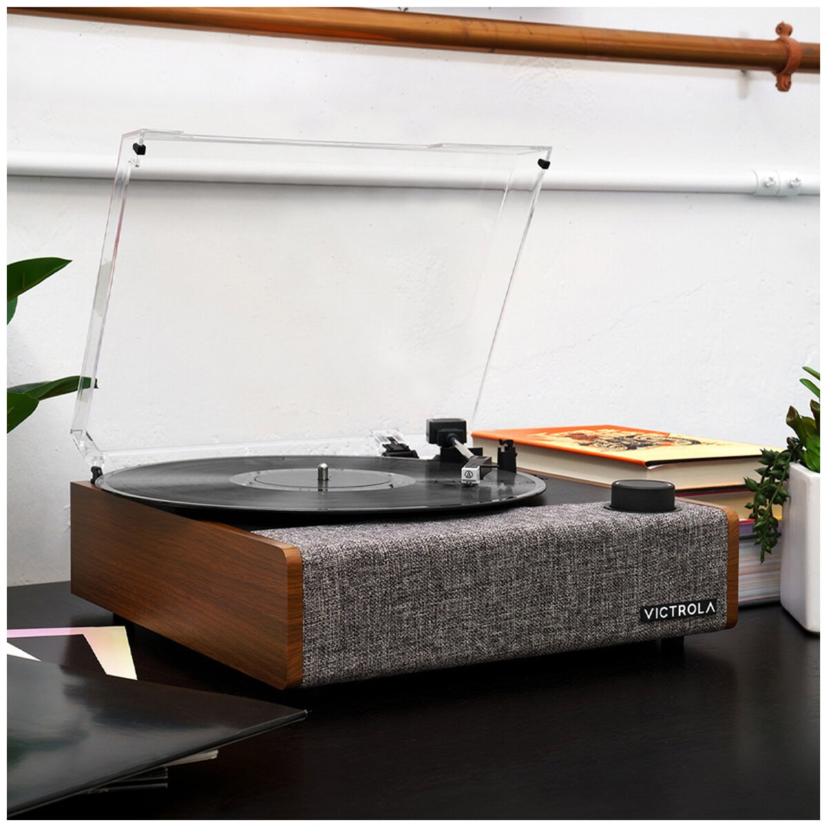 Victrola Eastwood II Turntable Walnut - 3 Speed, Bluetooth 5.1, Built-in Speakers - SuperSaverAU - view 3