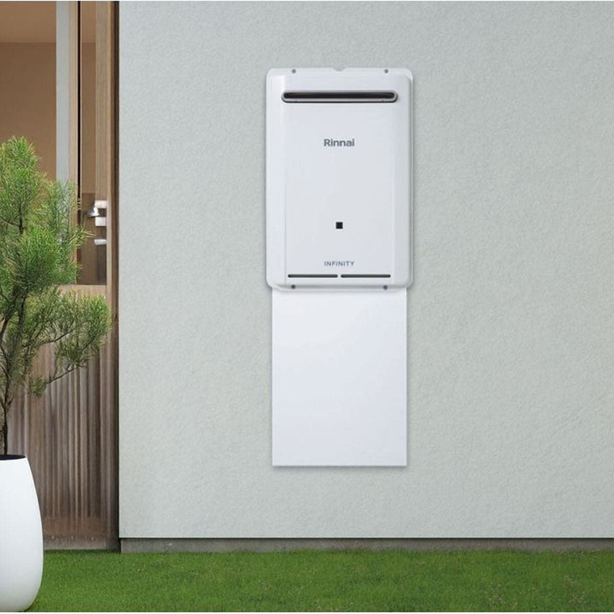 Rinnai White Pipe Cover - Conceals Pipes, Valves and Power Points - Weather-Resistant Design - PC12W