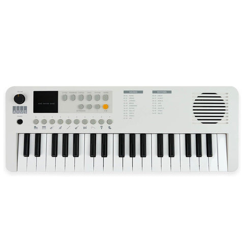 Axus Mini Keyboard 37 Key White - Portable, 100 Sounds, USB-C/Battery Power - SuperSaverAU - view 1