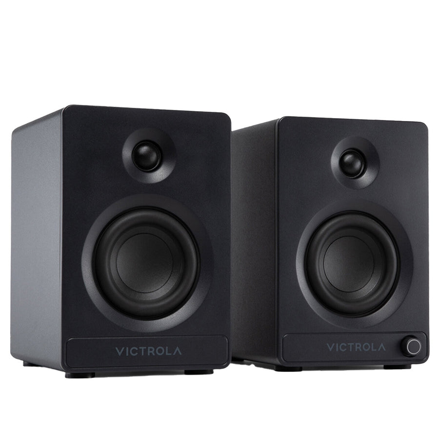 Victrola Tempo Bookshelf Speakers Black - Bluetooth 5.4, RCA, USB-C, 155x190x225mm - SuperSaverAU - view 1