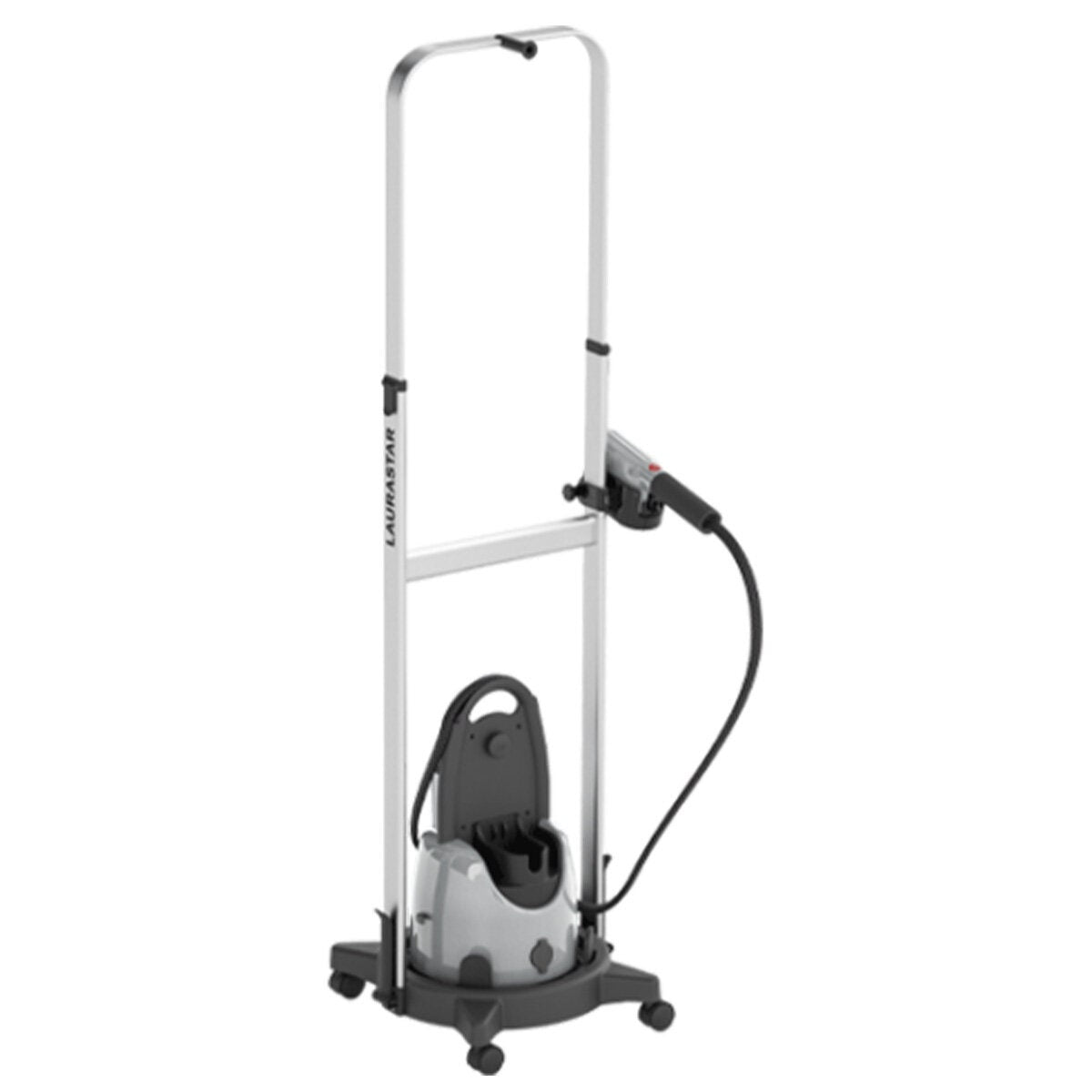 Laurastar IZZI Steam Cart - Foldable Stand, Adjustable Height, Garment Hook, Black - 1570045898