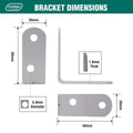 Carinya Reinforcing Angle Bracket 50mm x 20mm Powder Coated 8 Pack - SuperSaverAU - view 5