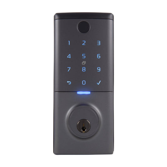 Gainsborough Graphite Mode Smart Deadbolt - RFID & Fingerprint Access - 115mm x 230mm x 310mm - Weather Resistant