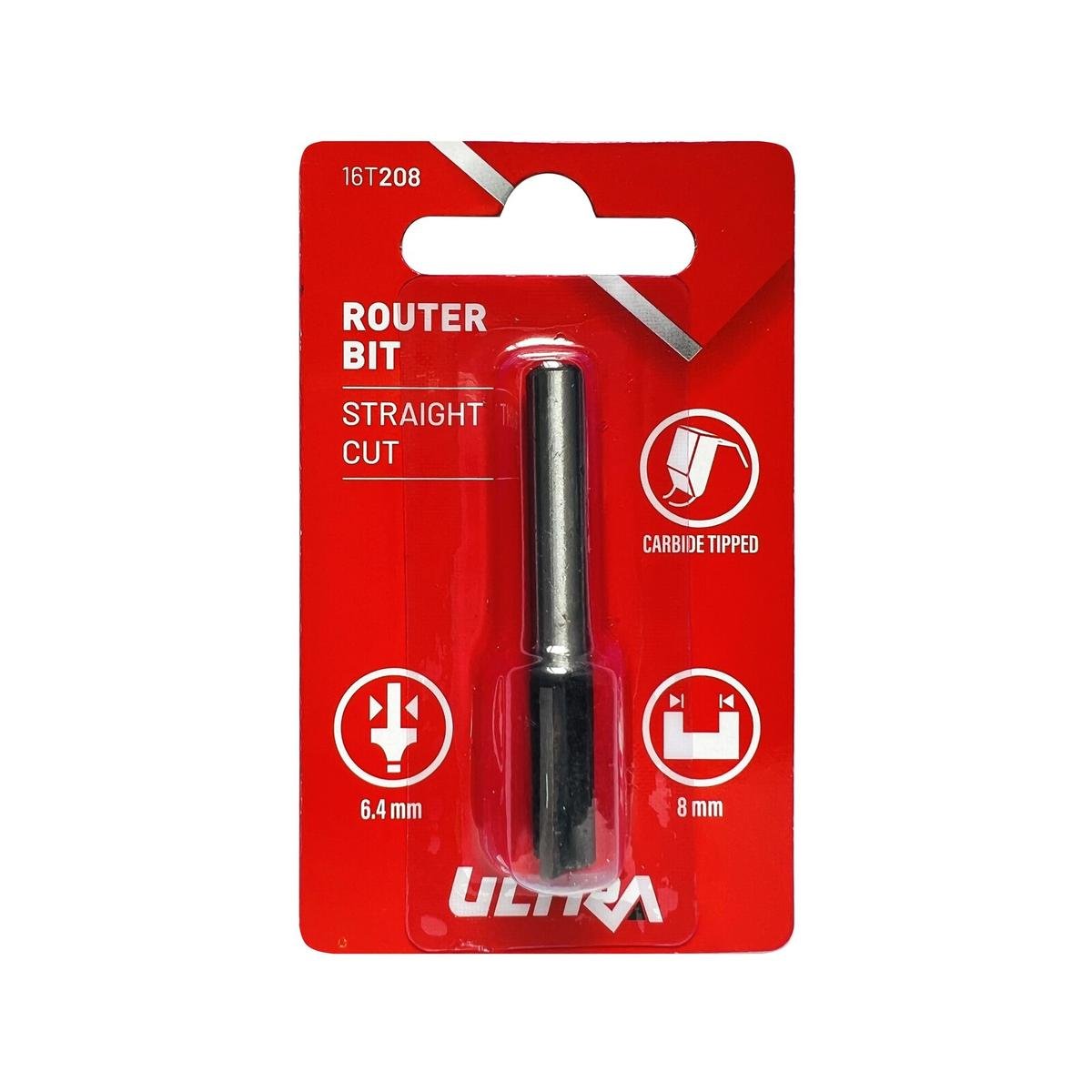 Ultra Router Bit - Straight 8mm - Tungsten Carbide - Durable Design - SuperSaverAU - view 1
