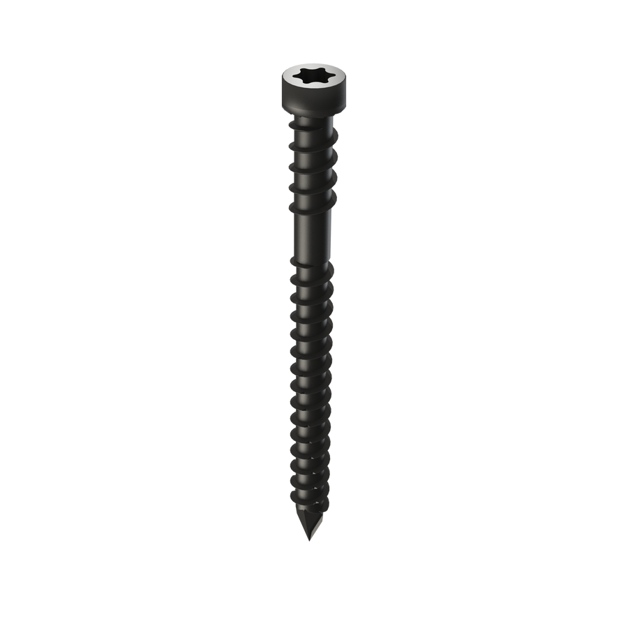 Bremick 10G x 50mm Black Stainless Steel 304 T20 Trim Head Decking Screws - 100 Pack