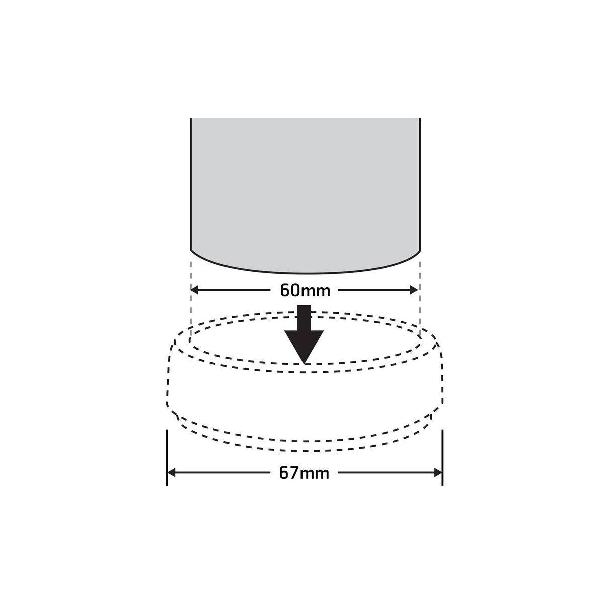 Surface Gard Round Felt Base Castor Cup 4 Pack - Dark Wood Effect - 66mm - SuperSaverAU - view 3