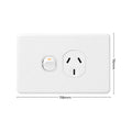 DETA X6 White Single Power Point - 10amp - Polycarbonate - Flush Design - SuperSaverAU - view 4