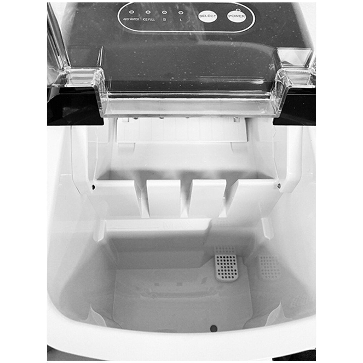 Morphy Richards Benchtop Ice Maker - 600g Ice Bin, Small or Large Cubes, Stainless Steel - MRIM15SS