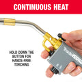 Tradeflame Turbo Cyclone Torch - Cast Aluminium Body, Stainless Burner