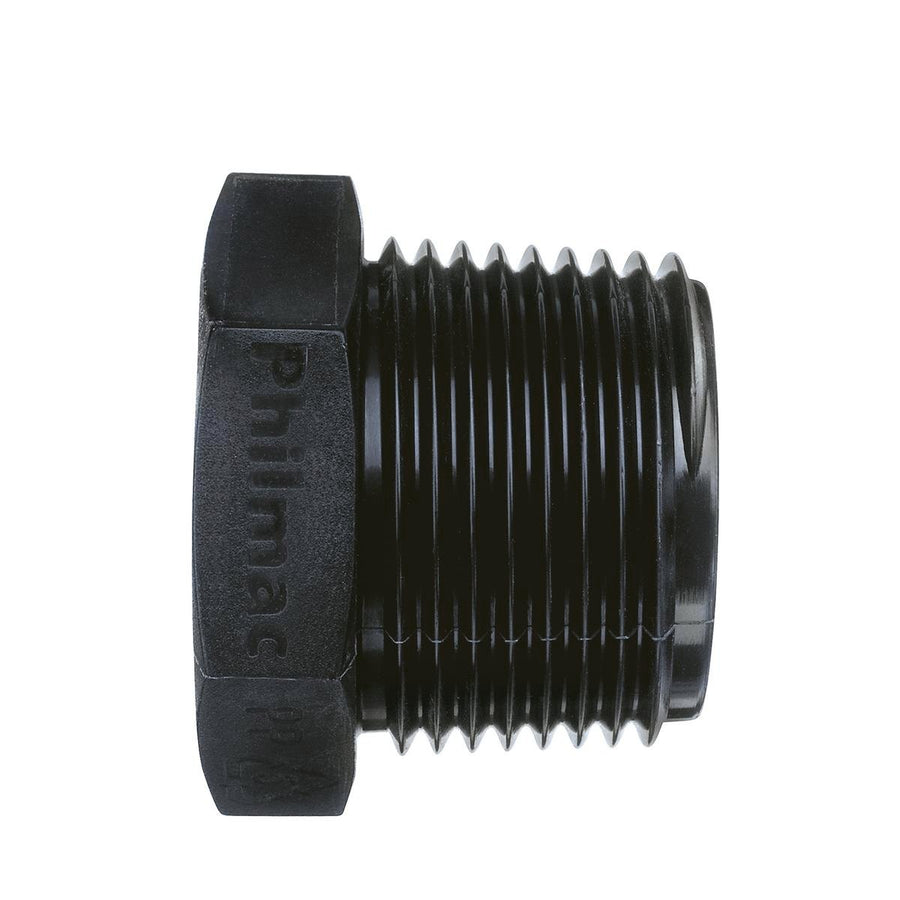 Philmac BSP Pipe Plug End 1 1/2 Inch Polypropylene UV Resistant - SuperSaverAU - view 1