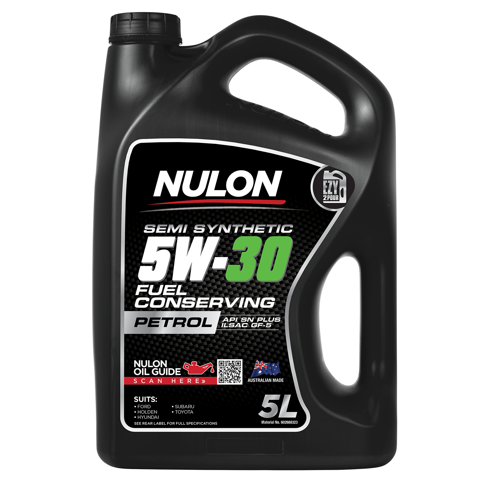 Nulon Semi Synthetic 5W-30 Fuel Conserving Engine Oil 5L for Petrol Cars