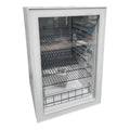 Husky 130L Glass Door Bar Fridge - White, Double Glazed, LED Lighting, 2.5 Star Rating - HUS130CNWH