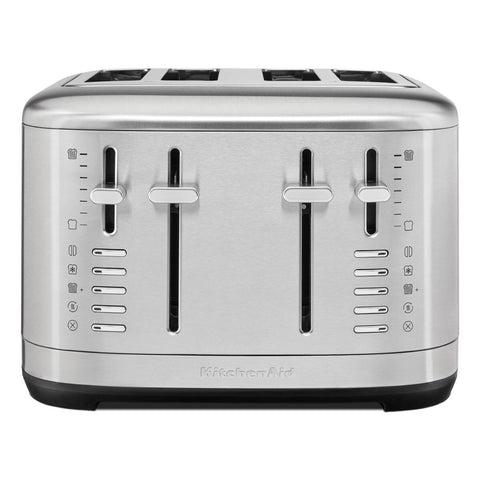 KitchenAid 4 Slice Toaster - Stainless Steel, 7 Shade Settings, 4 Extra Wide Slots - 5KMT4109ASX