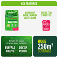 Scotts Lawn Builder Extreme Green 4kg Slow Release Lawn Fertiliser - Granular, Covers 250m2