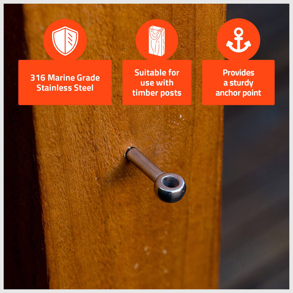 Taskmaster 6mm 316 Stainless Steel Lag Screw - 24 Pack - Durable - Corrosion Resistant - SuperSaverAU - view 4
