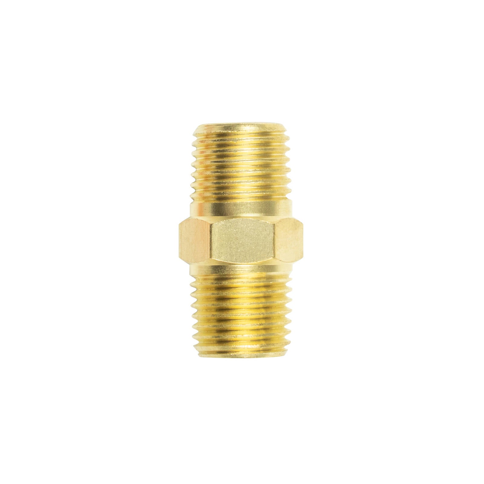 JFLEX 1/4" BSP Brass Hexagon Nipple, Double Male