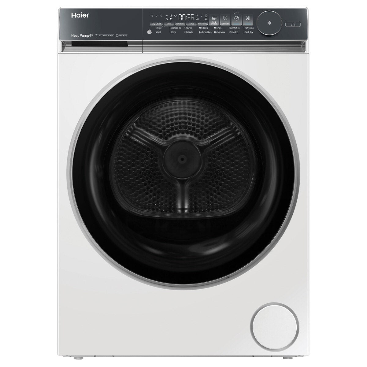 Haier 500 Series 9kg Heat Pump Dryer - White, 9 Star Energy Rating, Woolmark Blue Certified - HDHP90NW1